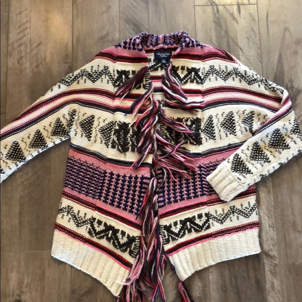 American Eagle Fringe Cardigan